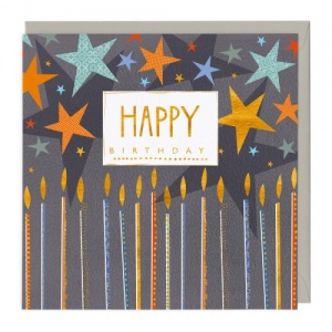 Stars & Candles Birthday Card